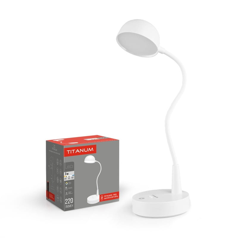 Настільна лампа Titanum 7W White (TLTF-012W)