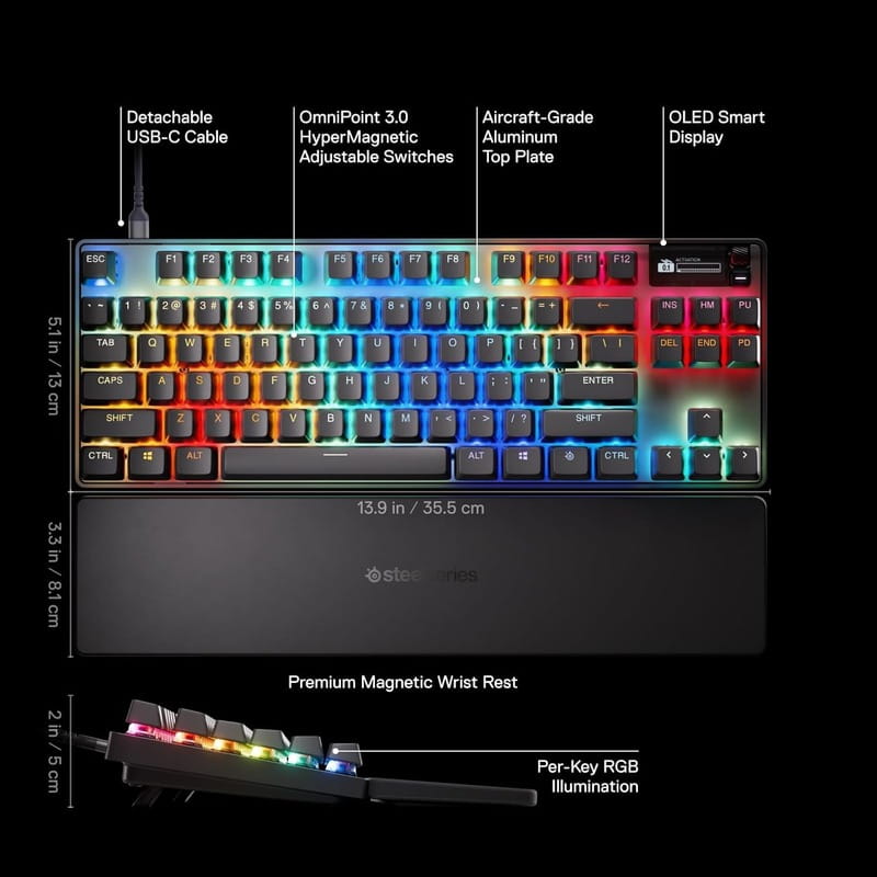 Игровая клавиатура SteelSeries Apex Pro TKL Gen 3 UA (64740)