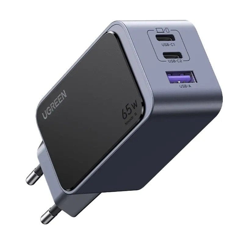 Зарядний пристрій Ugreen Nexode X553 65W GaN (2хUSB-C+USB-A) Gray (35042)