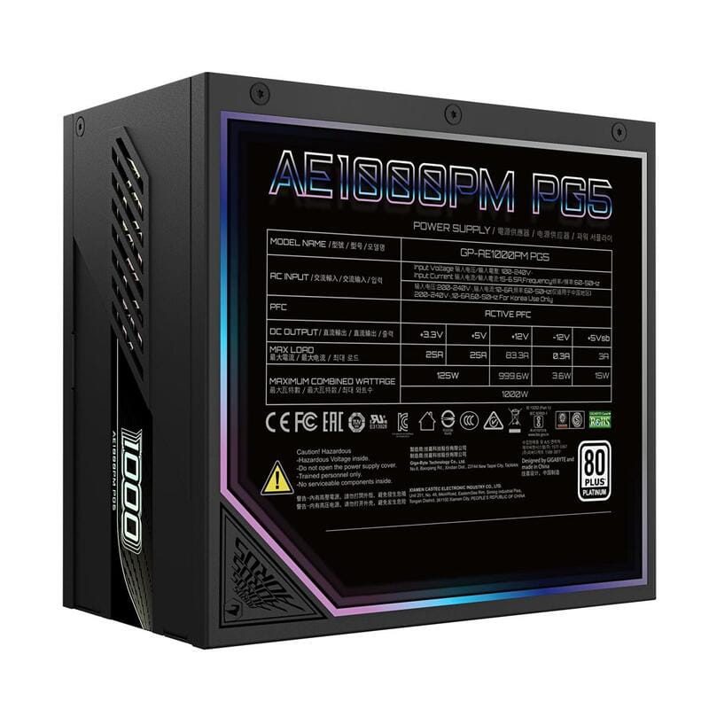 Блок питания Gigabyte 1000W GP-AE1000PM PG5