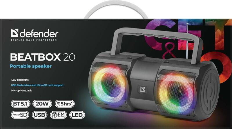 Акустична система Defender Beatbox 20 Black (65420)