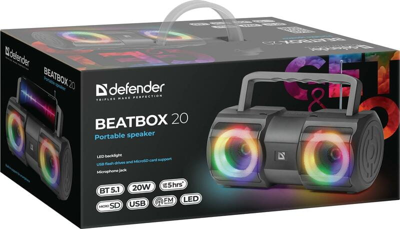 Акустична система Defender Beatbox 20 Black (65420)