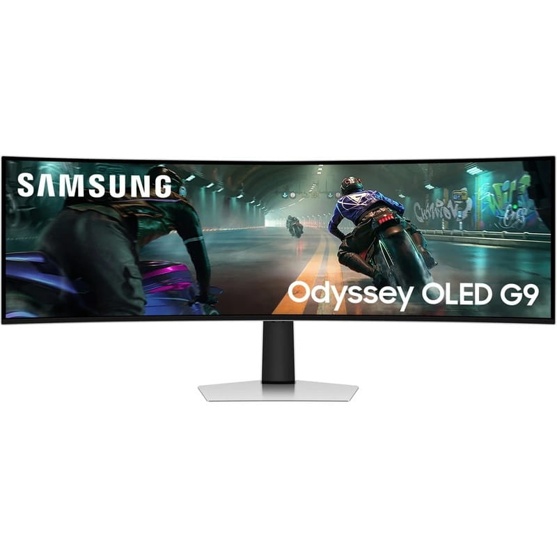 Монiтор Samsung 48.7" Odyssey G9 49DG910 (LS49DG910SIXCI) OLED Silver Curved 144Hz