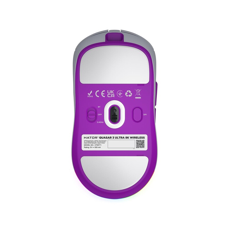 Мышь беспроводная Hator Quasar 3 Ultra 8K Wireless White (HTM771)