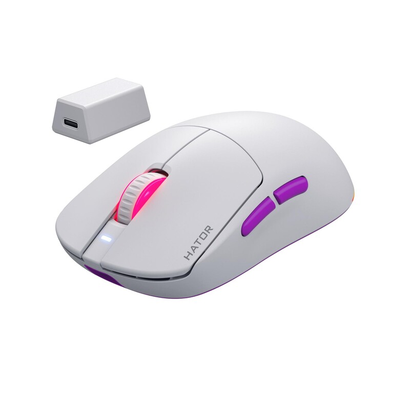 Мышь беспроводная Hator Quasar 3 Ultra 8K Wireless White (HTM771)