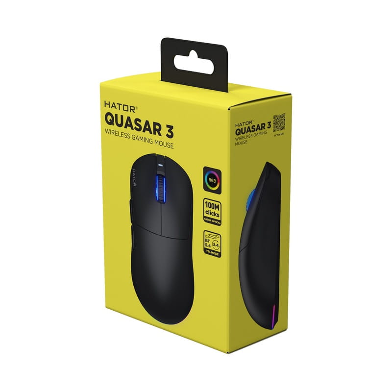 Миша бездротова Hator Quasar 3 Wireless Black (HTM730)