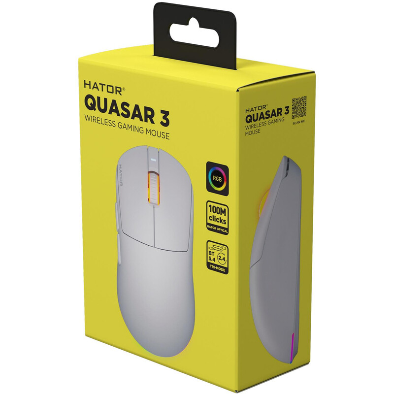 Миша бездротова Hator Quasar 3 Wireless White (HTM731)
