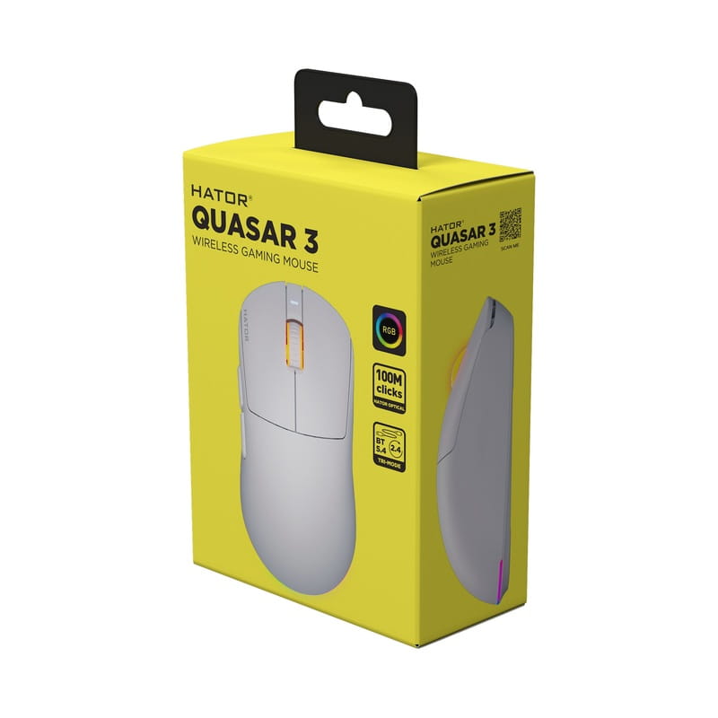 Миша бездротова Hator Quasar 3 Wireless White (HTM731)