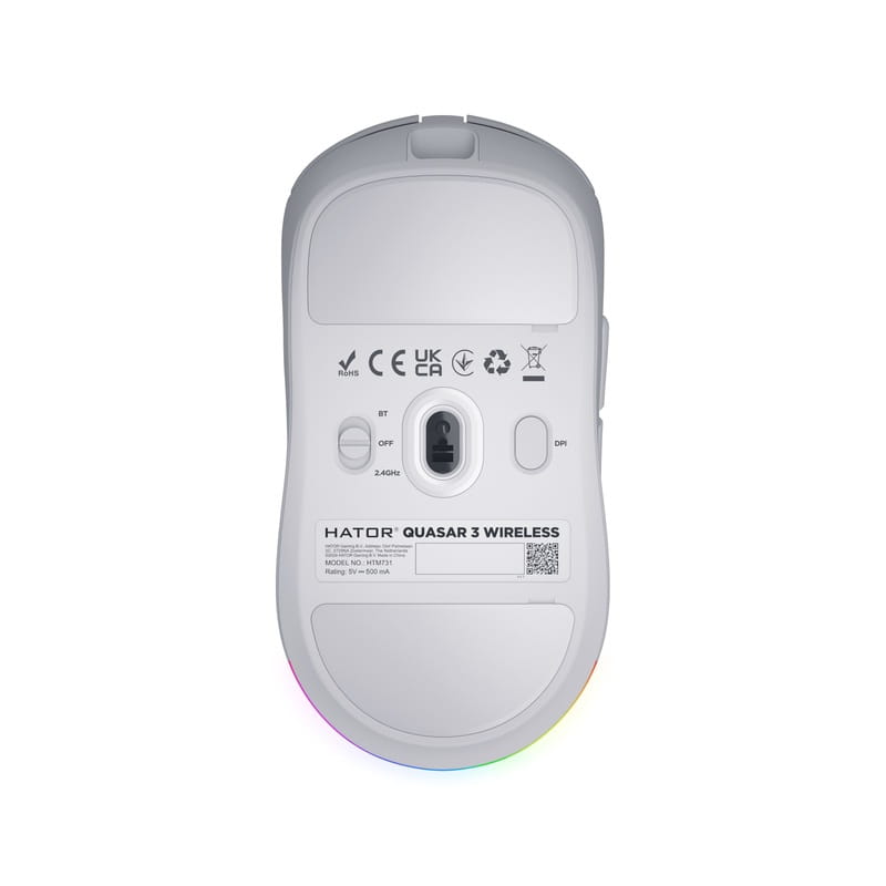 Миша бездротова Hator Quasar 3 Wireless White (HTM731)