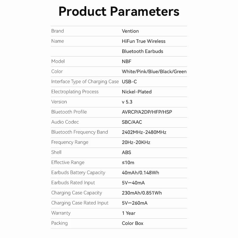 Bluetooth-гарнитура Vention Elf Earbuds E01 Purple (NBFV0)