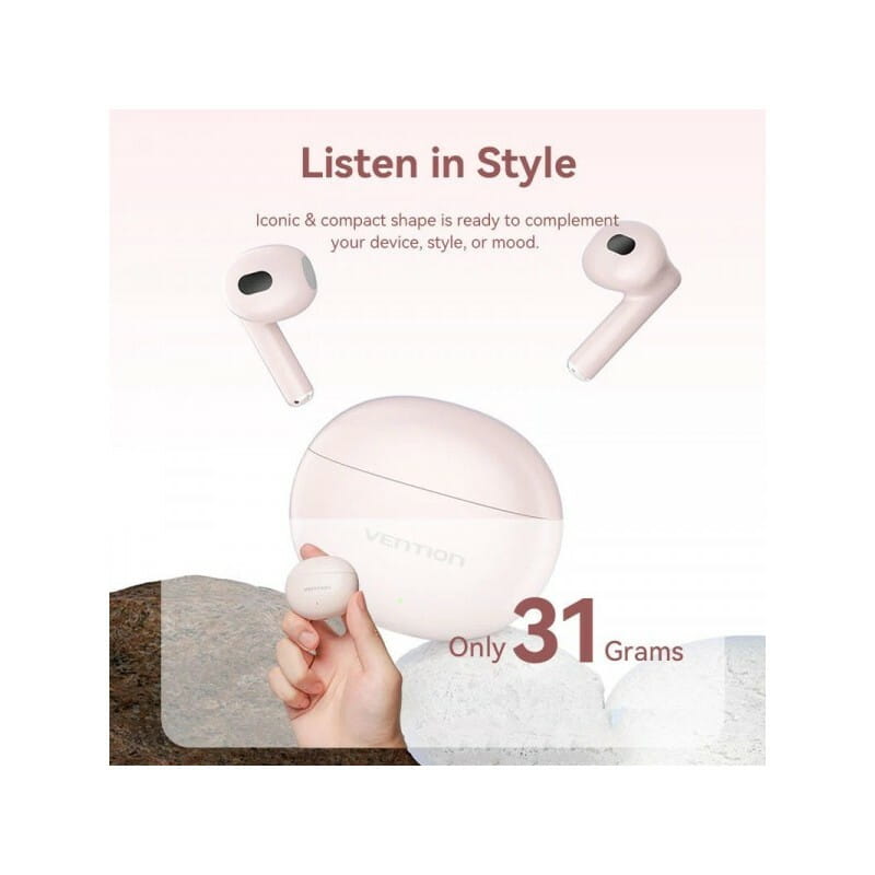 Bluetooth-гарнитура Vention Elf Earbuds E06 Pink (NBKP0)