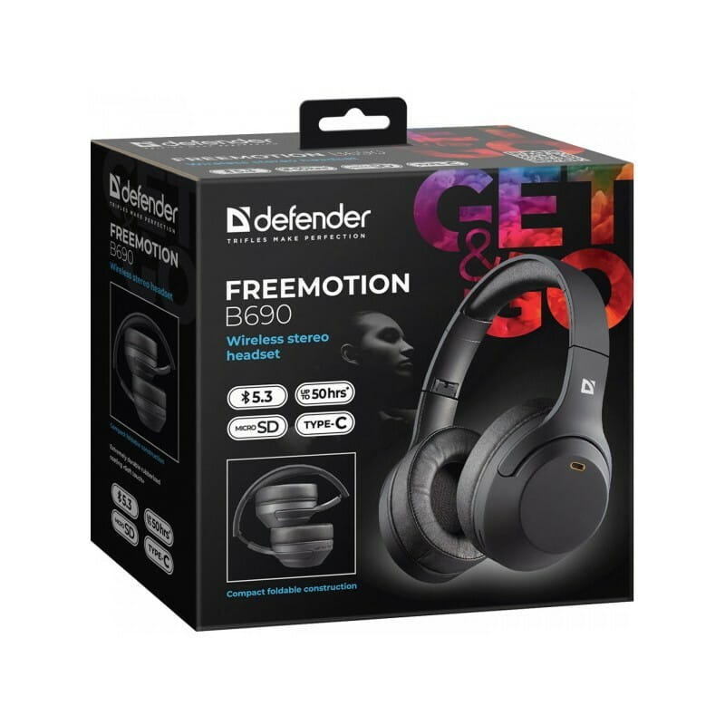 Bluetooth-гарнітура Defender FreeMotion B690 Black (63690)