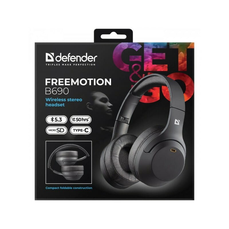 Bluetooth-гарнітура Defender FreeMotion B690 Black (63690)