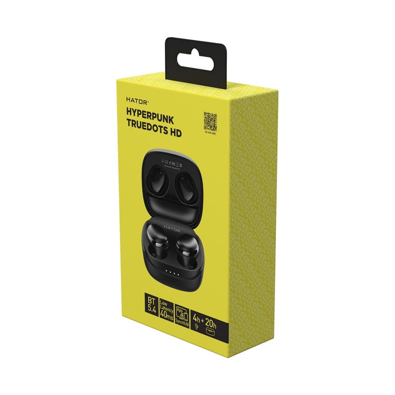 Bluetooth-гарнитура Hator Hyреrpunk Truedots HD SyncHUB Black (HTA411)