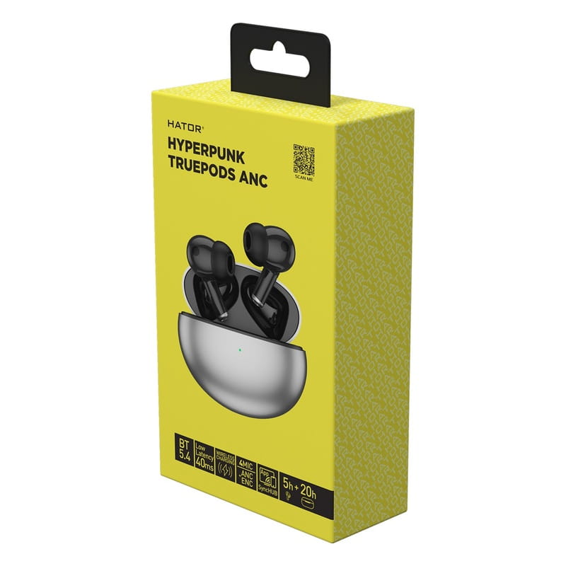 Bluetooth-гарнитура Hator Hyреrpunk Truedots SyncHUB Black (HTA430)