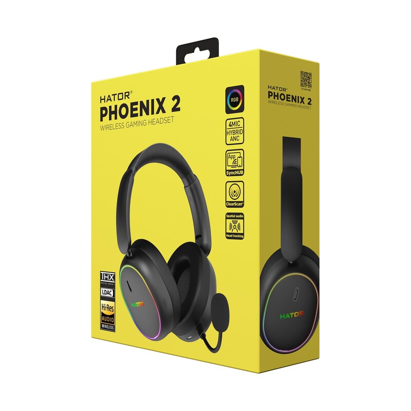 Гарнiтура Hator Phoenix 2 Wireless Black (ESH40)
