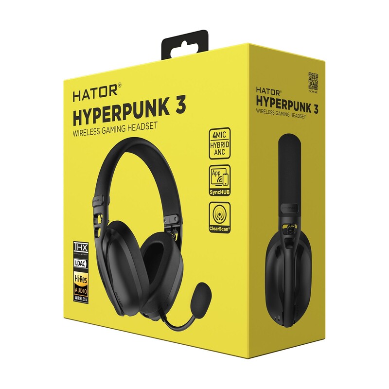 Гарнитура Hator Hyperpunk 3 Wireless Black (ESH15)