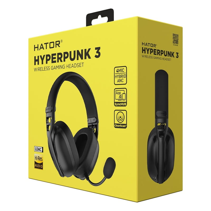 Гарнiтура Hator Hyperpunk 3 Wireless Black (ESH15)