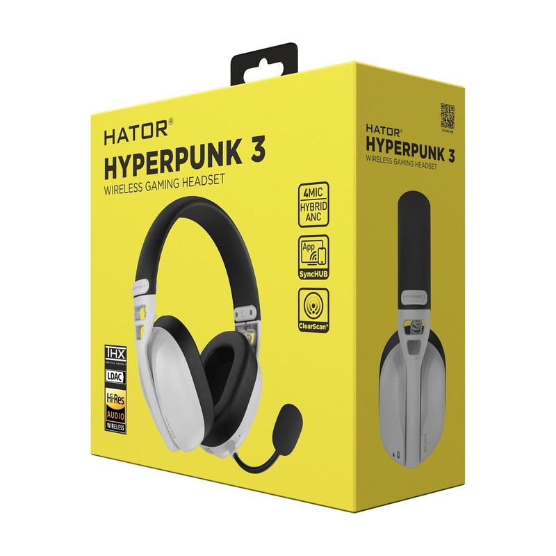 Гарнитура Hator Hyperpunk 3 Wireless White (ESH16)