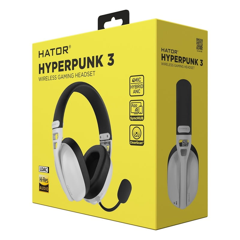 Гарнитура Hator Hyperpunk 3 Wireless White (ESH16)