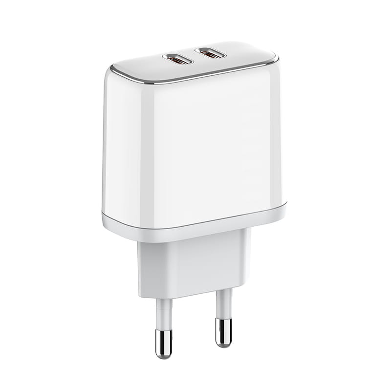 Сетевое зарядное устройство ColorWay Power Delivery Port PPS USB (Type-C PD + Type-C PD) (40W) White (CW-CHS048PD-WT)