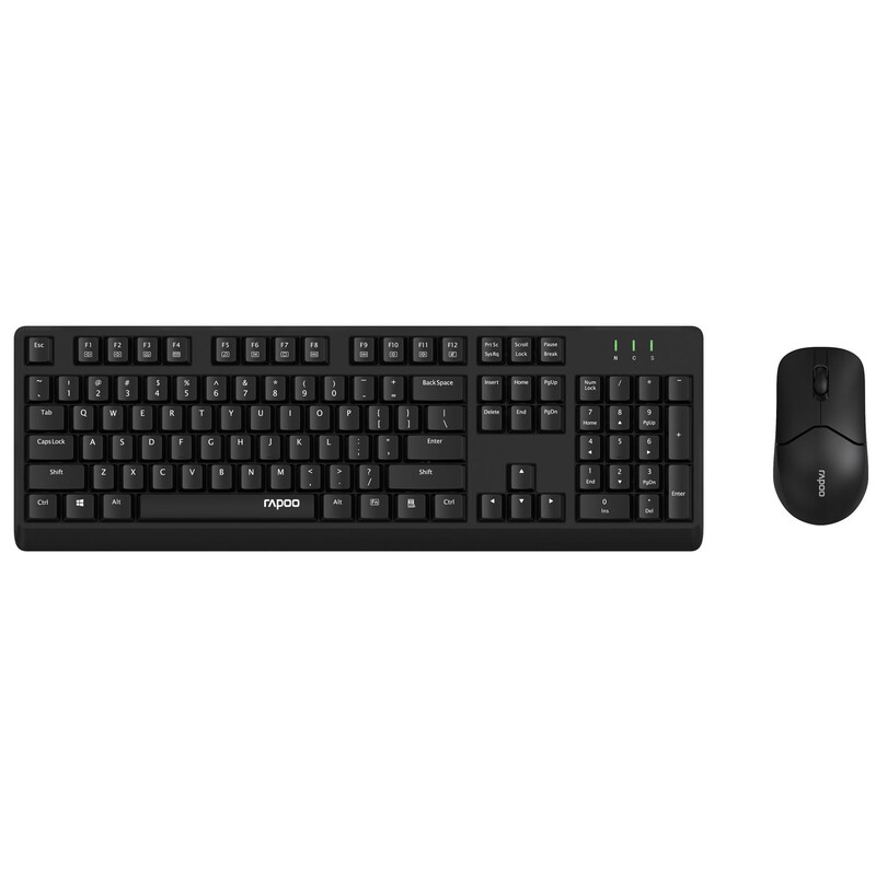 Комплект (клавіатура, миша) бездротовий Rapoo X1500 Wireless Black
