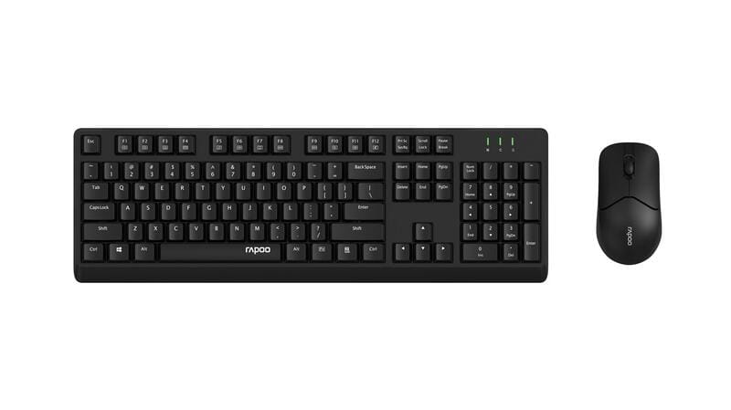Комплект (клавіатура, миша) бездротовий Rapoo X1500 Wireless Black