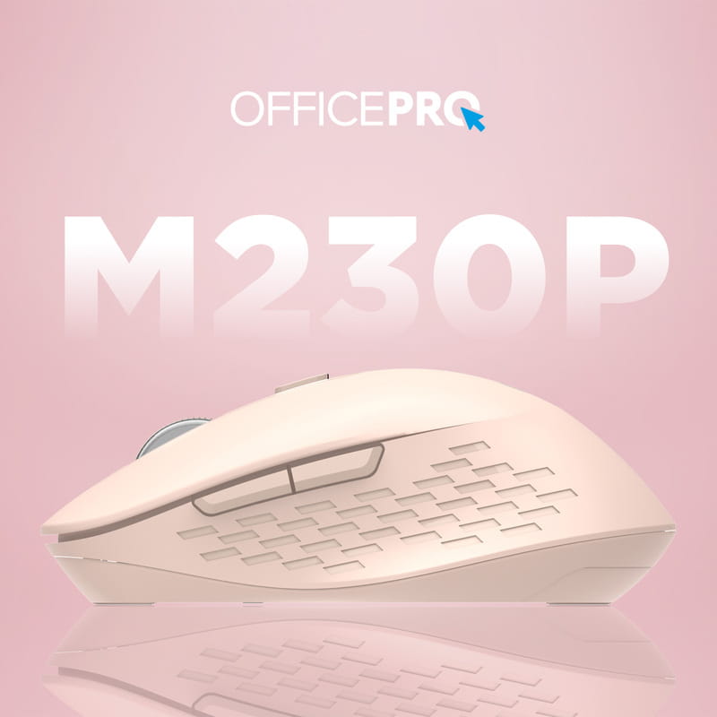 Мышь беспроводная OfficePro M230P Pink