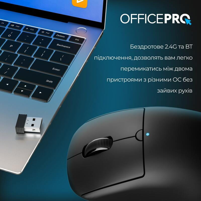 Мышь беспроводная OfficePro M307B Black