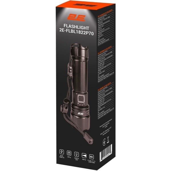 Фонарик 2E FLBL1822P70 Black (2E-FLBL1822P70)