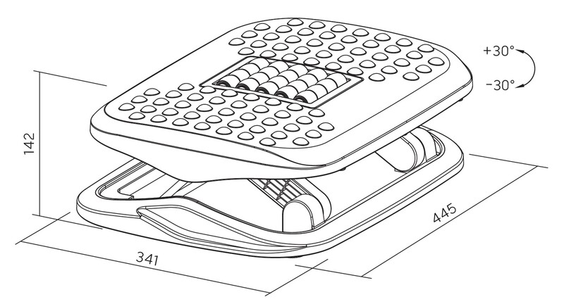Регульована підставка для ніг OfficePro FR716