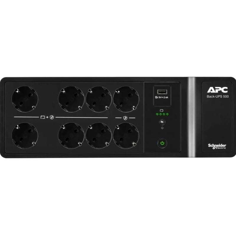 Джерело безперебійного живлення APC Back-UPS 500VA/300W USB, 6+2 Schuko (BE500G2-GR)