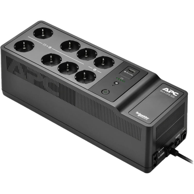 Джерело безперебійного живлення APC Back-UPS 500VA/300W USB, 6+2 Schuko (BE500G2-GR)