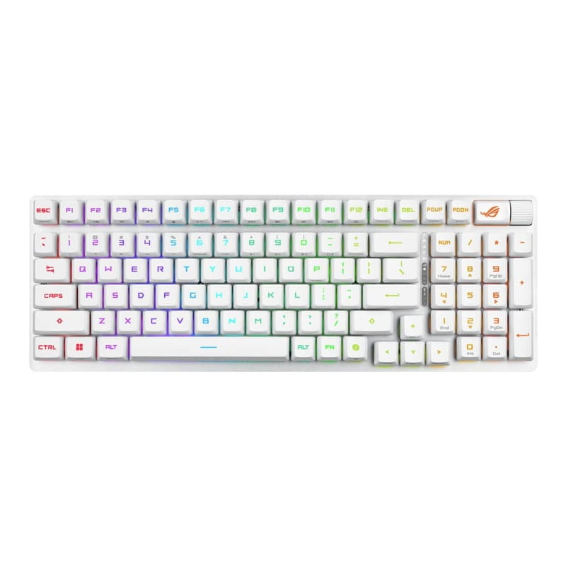 Клавіатура бездротова Asus ROG Strix Scope II RGB WL BT White (90MP03S0-BKUA30)