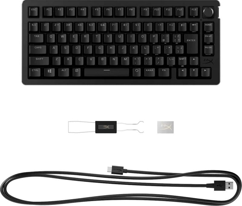 Клавіатура бездротова HyperX Alloy Rise 75 Red RGB UA Black (91Y91AA)