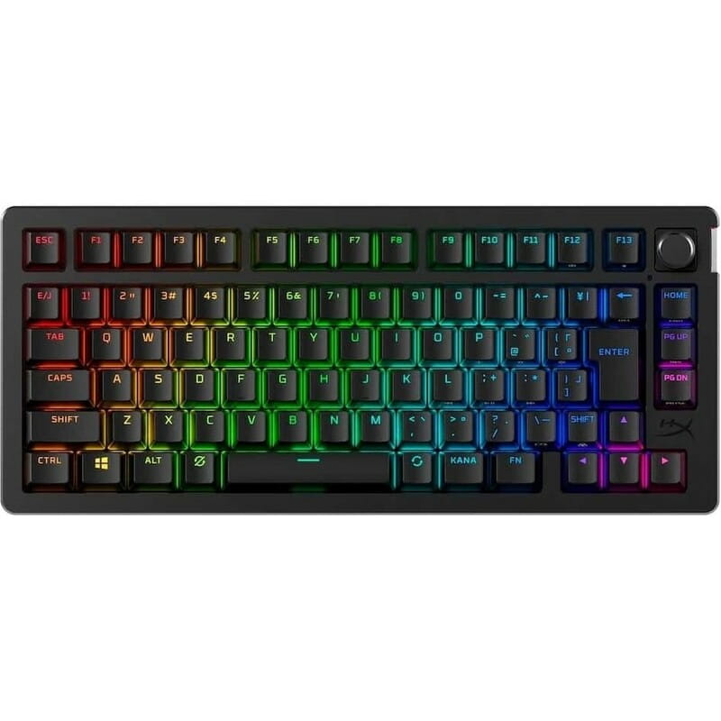 Клавіатура бездротова HyperX Alloy Rise 75 Red RGB UA Black (91Y91AA)