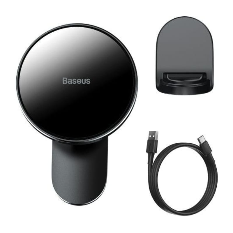 Бездротовий зарядний пристрій Baseus Big Energy Car Mount Wireless Charger Black (WXJN-01)