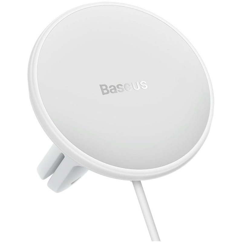 Бездротовий зарядний пристрій Baseus CW01 Magnetic Wireless Charging Car Mount 40W White (SUCX040102)