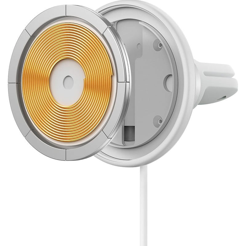 Беспроводное зарядное устройство Baseus CW01 Magnetic Wireless Charging Car Mount 40W White (SUCX040102)