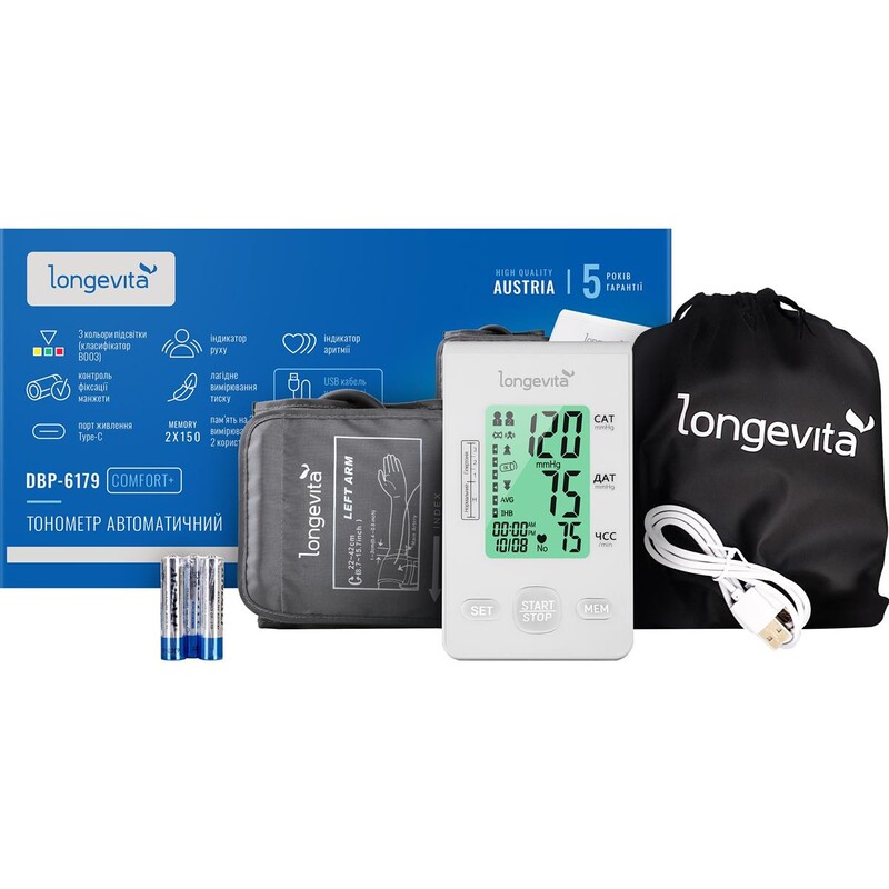 Тонометр Longevita DBP-6179