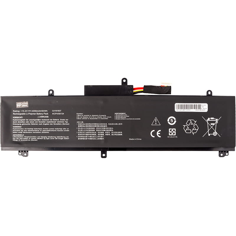 АКБ PowerPlant для ноутбука Asus ROG Zephyrus GA502D (C41N1837) 15.2V 4200mAh (NB432073)