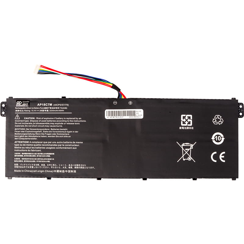 АКБ PowerPlant для ноутбука Acer Swift 3 (AP18C7M) 15.4V 3200mAh (NB410750)