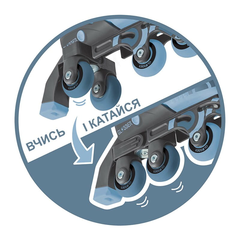 Ролики Globber 2в1 р.30-33 Gray/Blue (783-200)