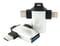 Фото - Адаптер Dengos OTG USB-Lightning/USB Type-C Silver (ADP-022) | click.ua