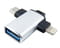 Фото - Адаптер Dengos OTG USB-Lightning/USB Type-C Silver (ADP-022) | click.ua