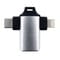 Фото - Адаптер Dengos OTG USB-Lightning/USB Type-C Silver (ADP-022) | click.ua