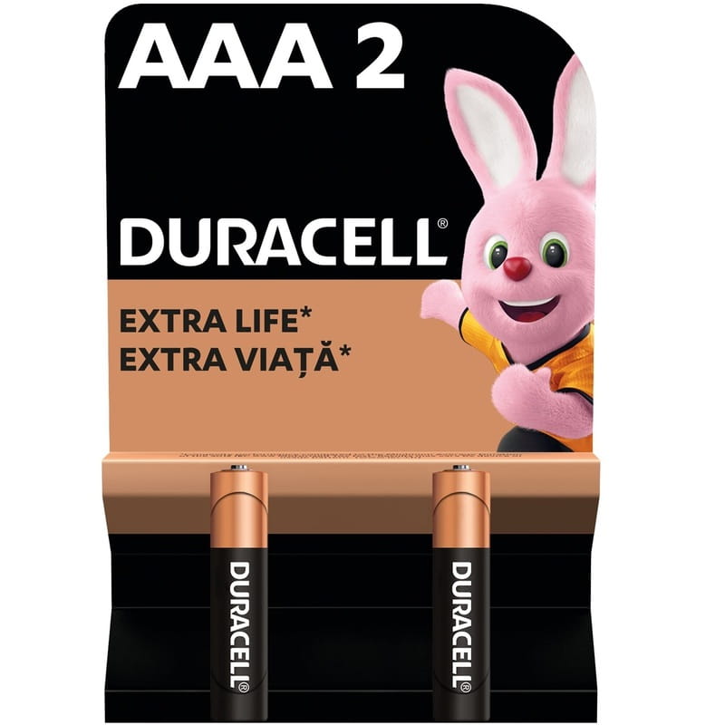 Батарейка Duracell MN2400 AAA/LR03 BL 1x2шт