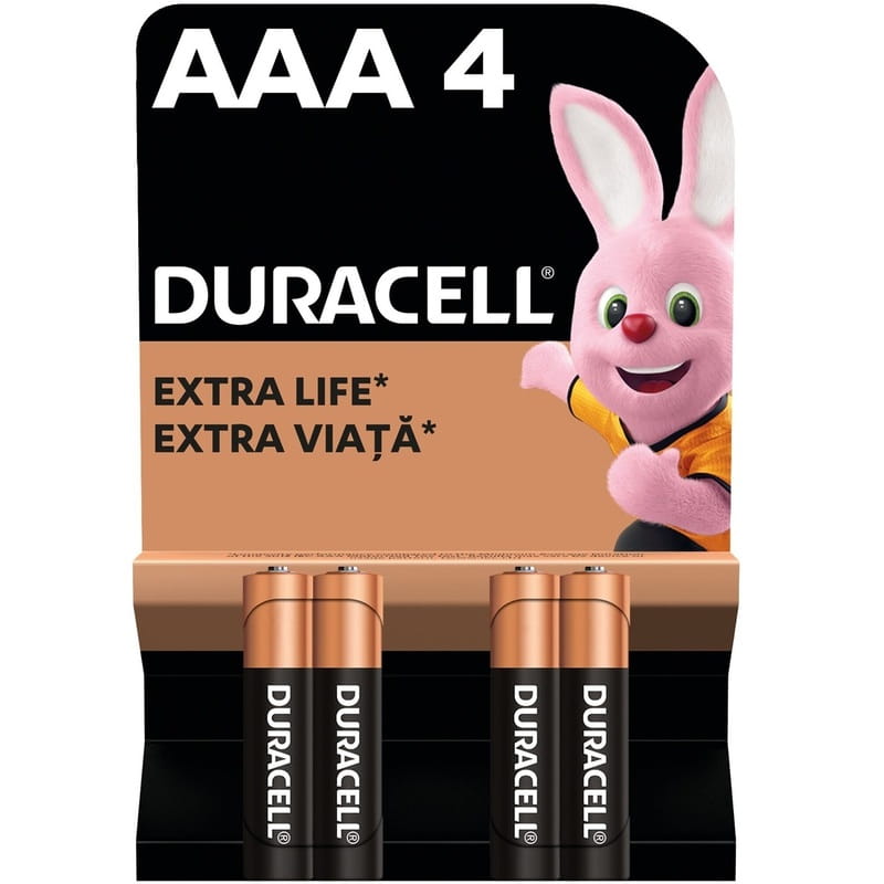 Батарейка Duracell MN2400 AAA/LR03 BL 1x4шт