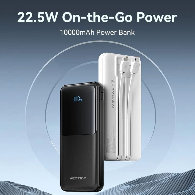 Универсальная мобильная батарея Vention 10000mAh PD White (FHOW0)