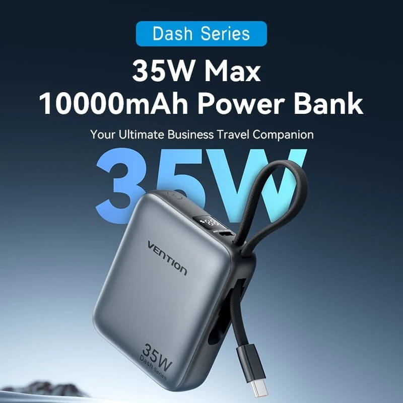 Универсальная мобильная батарея Vention 10000mAh PD Gray (FHEH0)